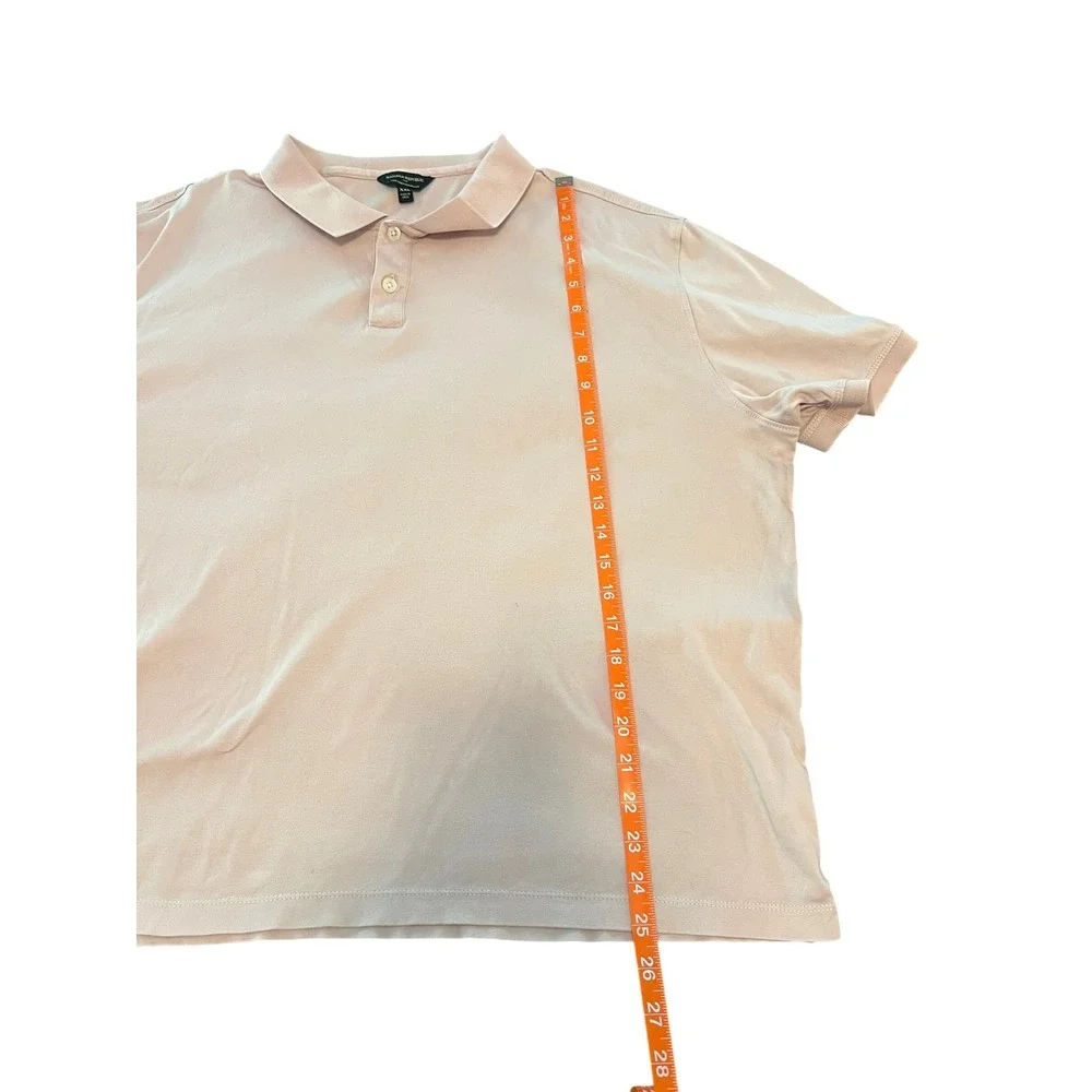 Banana Republic Luxe Touch Performance Polo Mens XXL Pink Short Sleeve Cotton